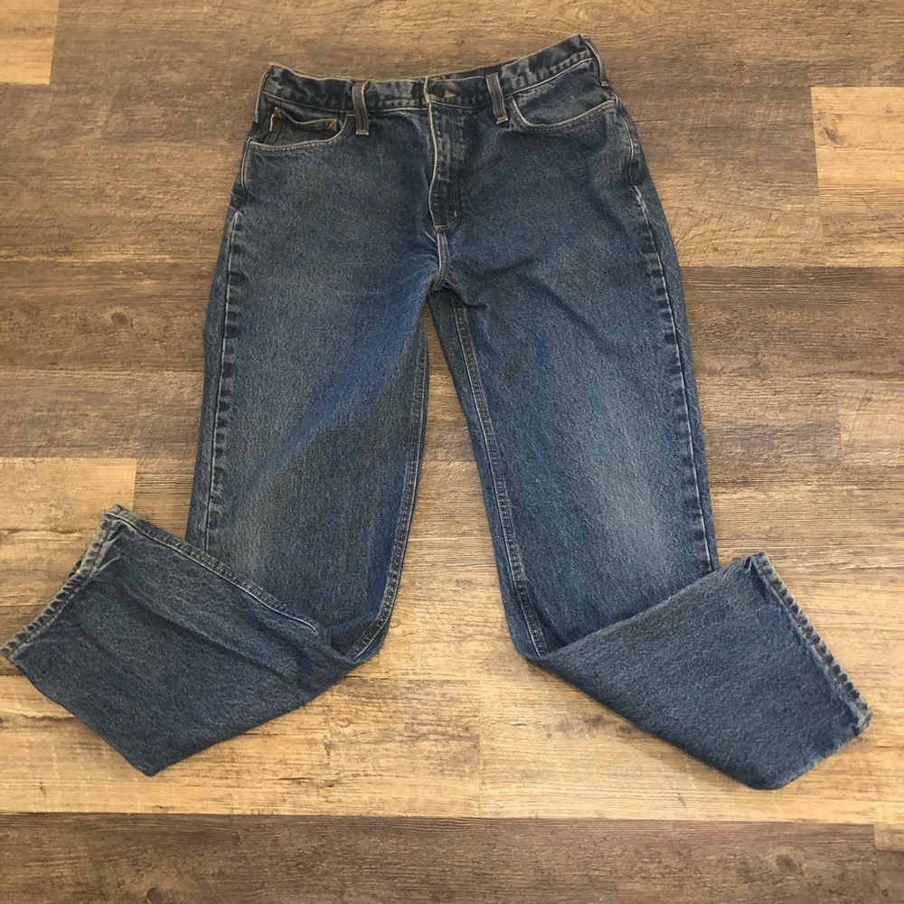Carhartt Fire Resistant Denim Relaxed Jeans Workwear Mens Size 36 x 34